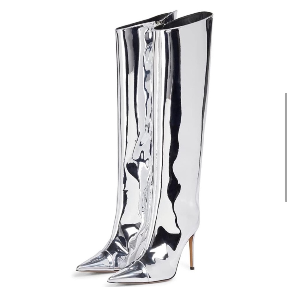 New Arqa Metallic High Boots Stiletto - Picture 8 of 17
